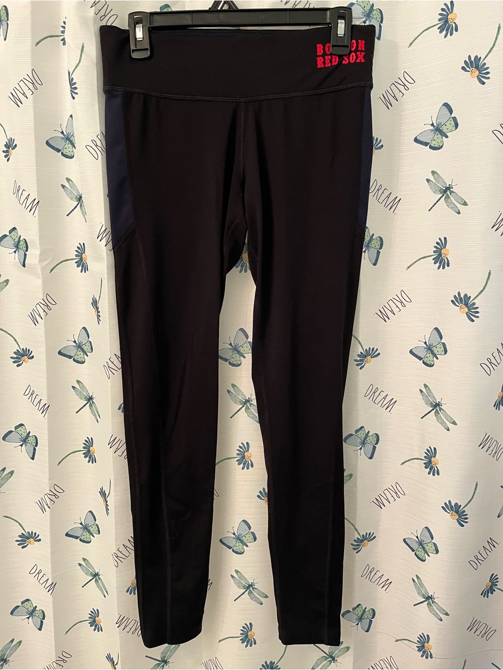 Victoria's Secret Black Leggings with Red Sox Logo
